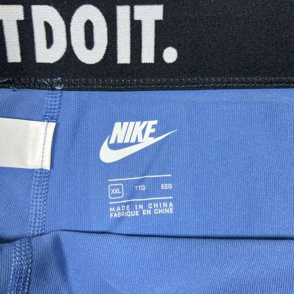 Nike Sportswear Colorblock Leg-A-See Leggings Womens L Blue Neon Green NWT - Picture 3 of 10